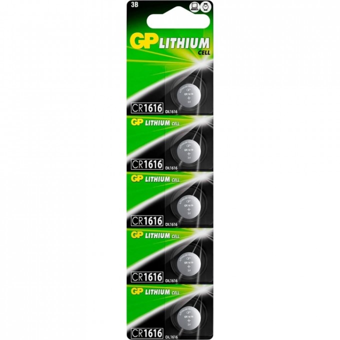 Литиевые дисковые батарейки GP lithium CR1616ERA-2CPU5